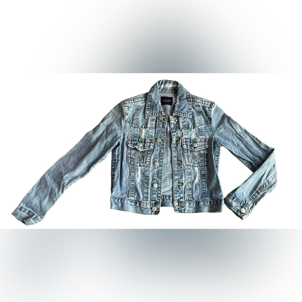 OTB ONE TUFF BABE jeanswear Distressed Denim Jean Jacket
